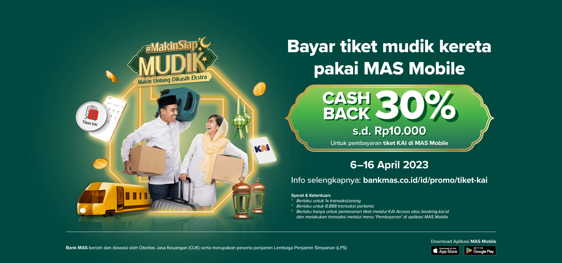 KAI Ticket Payment Promo: 30% Cashback (Max. IDR 10,000)